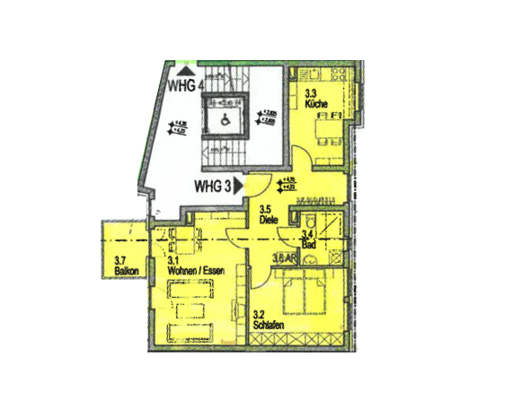 Grundriss-0-*RESERVIERT* Zweizimmerwohnung auf der Breitestraße